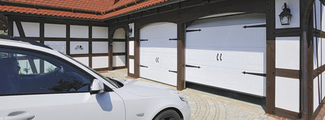 white sectional garage door
