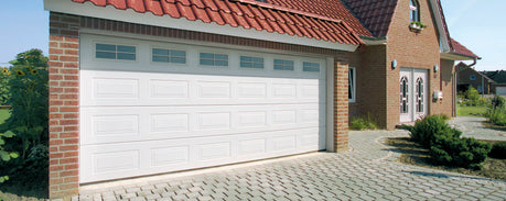 energy efficient white garage door